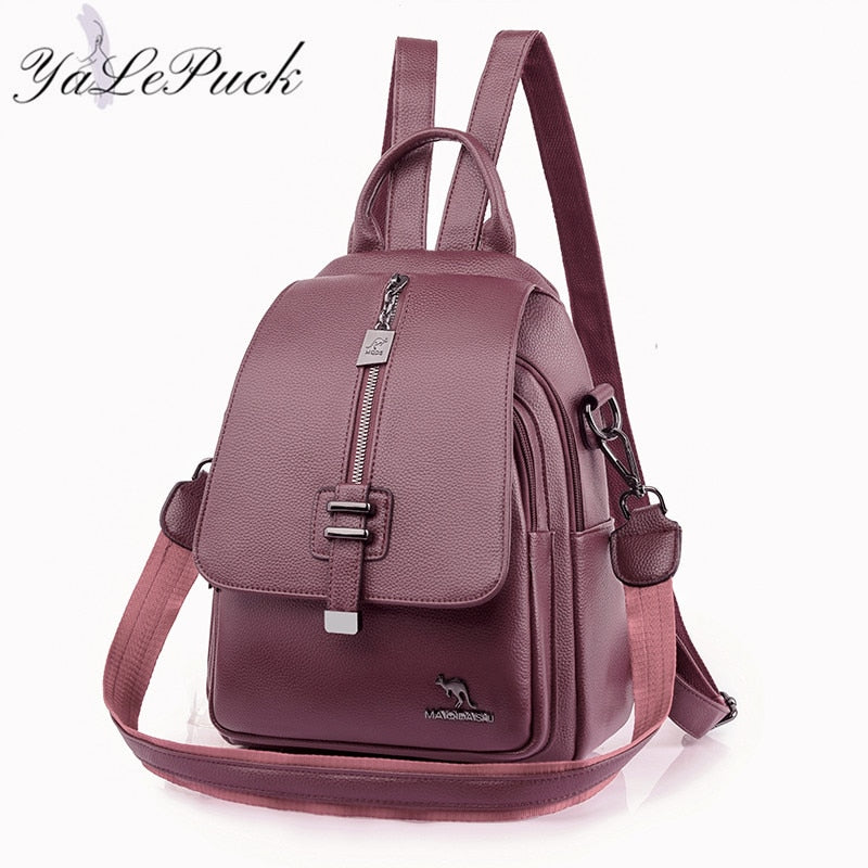 Women Leather Multifunction Bag