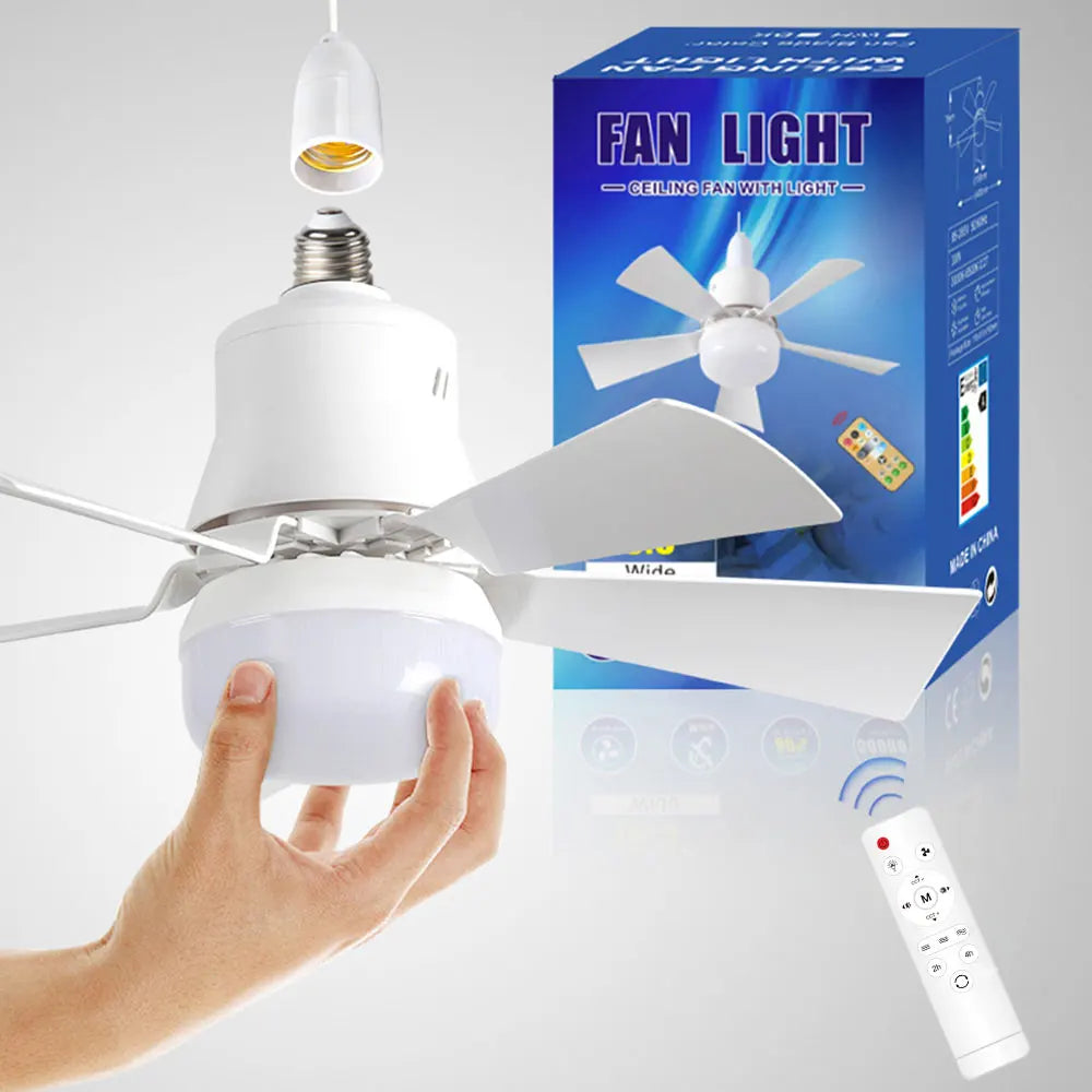 Silent Electric Fan Lamp With Remote Control