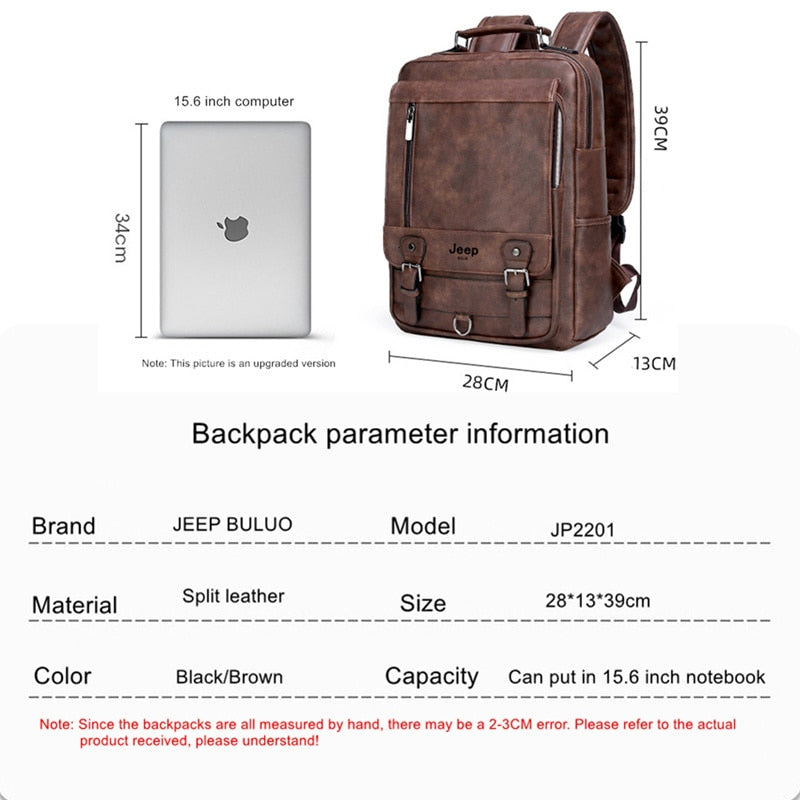 Fashion Leather Backpack Business