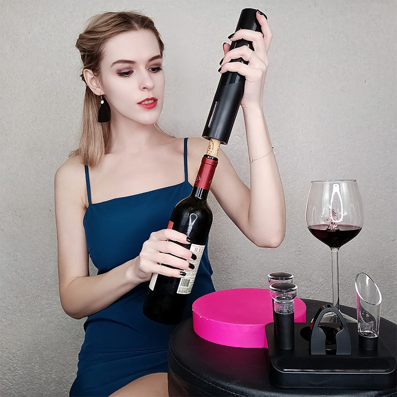 Wine Bottle Electric Opener with Foil Cutter