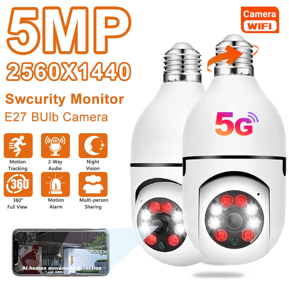 Bulb Camera Indoor 4X  Wifi