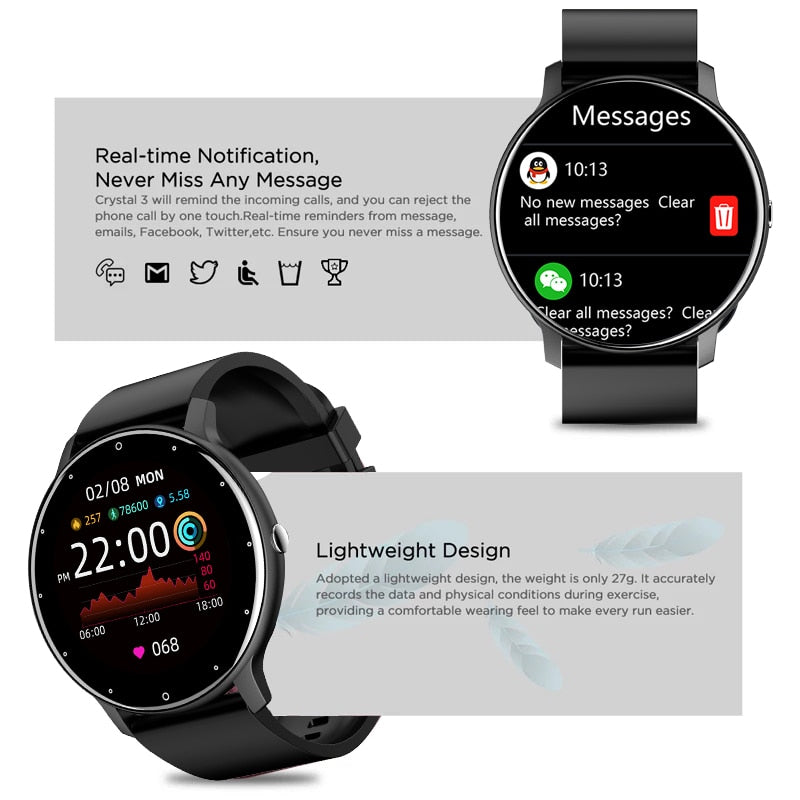 New Smart Watch Women & Men For IOS & Android